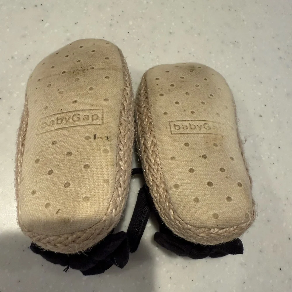 Baby GAP Black Cotton Sandal Shoes